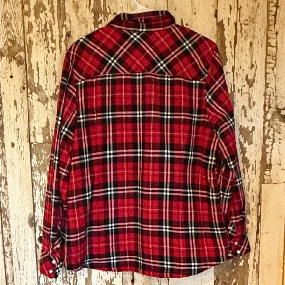 Red Plaid Utility Jacket - Picture 4 of 4
